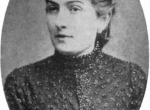 Czarno - biały portret Stefanii Sempołowskiej.