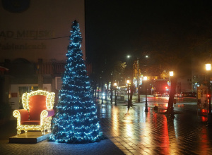 Bożonarodzeniowe iluminacje w Pabianicach.