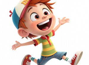 Obrazek przedstawiający biegnącego chłopca